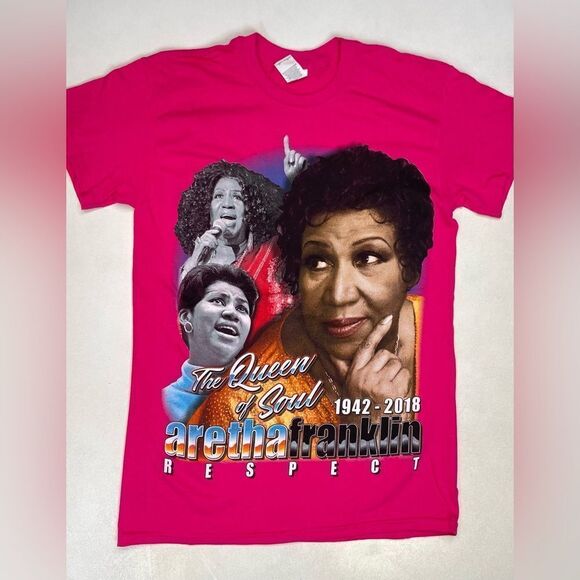Aretha Franklin The Queen Of Soul 2018 Respect RIP Graphic T-shirt Women SMALL - Picture 1 of 6